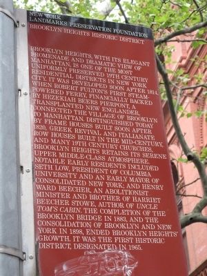 Brooklyn Heights Historic District Marker image. Click for full size.