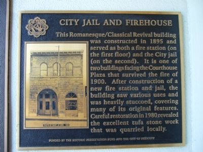 City Jail and Firehouse Marker image. Click for full size.