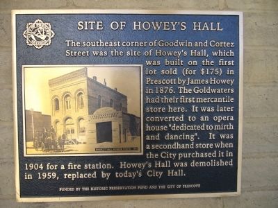 Site of Howey's Hall Marker image. Click for full size.