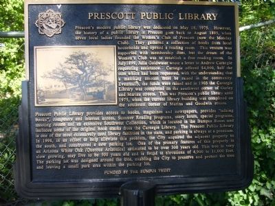 Prescott Public Library Marker image. Click for full size.