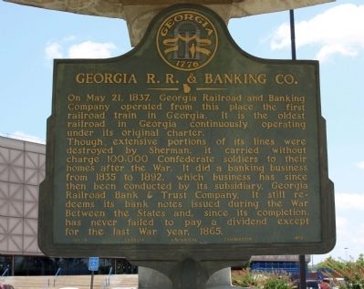 Georgia R.R. & Banking Co. Marker image. Click for full size.