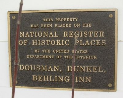 Dousman-Dunkel Behling Inn NRHP Marker image. Click for full size.