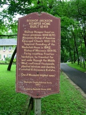 Bishop Jackson Kemper Home Built 1849 Marker image. Click for full size.