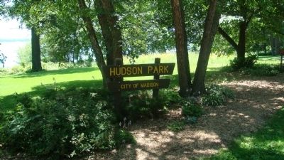 The Marker is in Hudson Park. Click for full size. The Marker is in Hudson Park image. Click for full size.