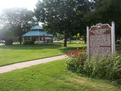 City Hall Park, location of Main Street Commercial Historic District Platteville Marker image. Click for full size.