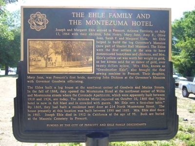 The Ehle Family and the Montezuma Hotel Marker image. Click for full size.