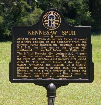 Kennesaw Spur Marker image. Click for full size.