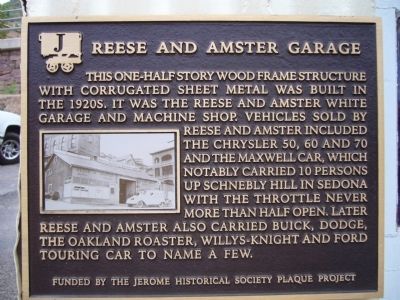 Reese and Amster Garage Marker image. Click for full size.