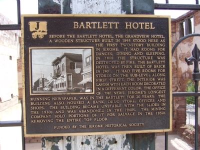 Bartlett Hotel Marker image. Click for full size.