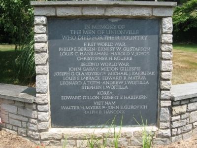 Unionville Veterans Monument image. Click for full size.