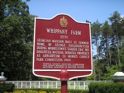 Whippany Farm Marker. Click for full size. Whippany Farm Marker image. Click for full size.