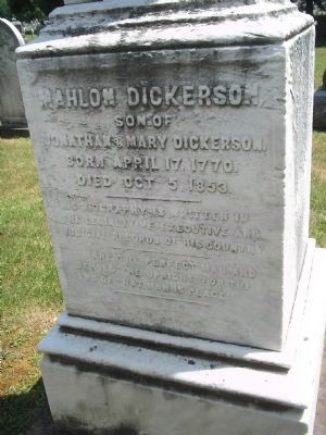 Mahlon Dickerson Monument image. Click for full size.