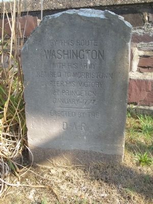 Washington’s Route from Princeton to Morristown Marker. Click for full size. Washington’s Route from Princeton to Morristown Marker image. Click for full size.