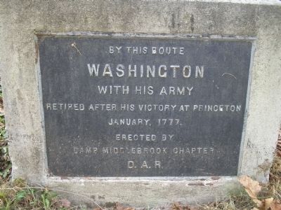 Washingtons Route from Princeton Marker image. Click for full size.