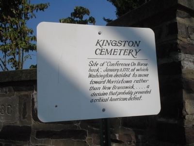 Kingston Cemetery Marker. Click for full size. Kingston Cemetery Marker image. Click for full size.