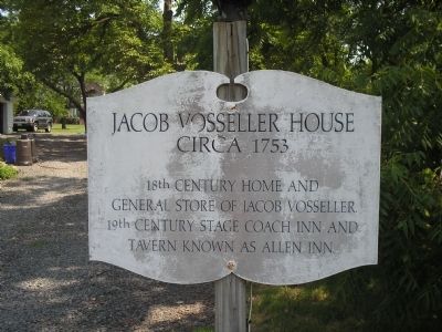 Jacob Vosseller House Marker image. Click for full size.