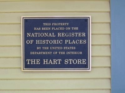 NRHP Marker for The Hart Store image. Click for full size.