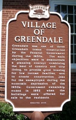 Village of Greendale Marker image. Click for full size.