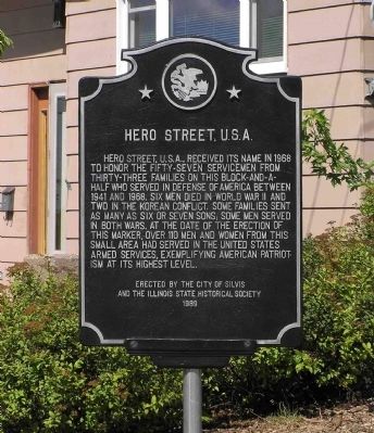 Hero Street, U.S.A. Marker image. Click for full size.