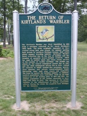 The Return of Kirtland's Warbler Marker image. Click for full size.