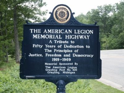 The American Legion Memorial Highway sign image. Click for full size.