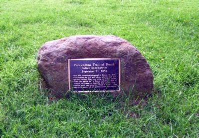 Full View - - Potawatomi Trail of Death Marker image. Click for full size.