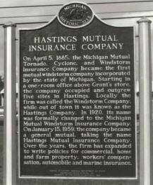 Hastings Mutual Insurance Company Marker image. Click for full size.