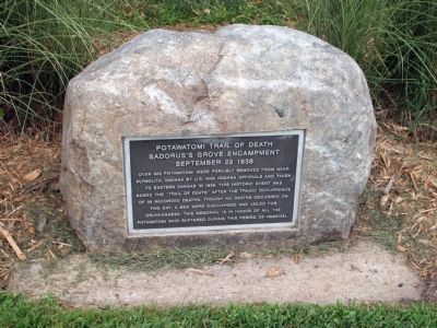 Full View - - Potawatomi Trail of Death Marker image. Click for full size.