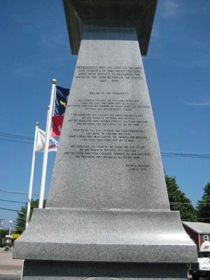 Right Marker on Hackettstown Civil War Monument Inscription image. Click for full size.