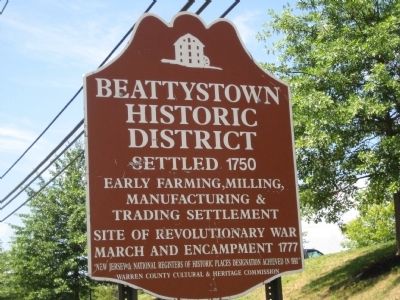Beattystown Historic District Marker. Click for full size. Beattystown Historic District Marker image. Click for full size.