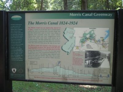 The Morris Canal   1824 – 1924 Marker image. Click for full size.