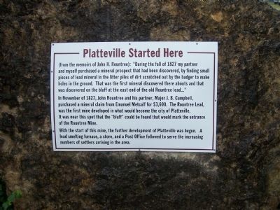 Platteville Started Here Marker image. Click for full size.