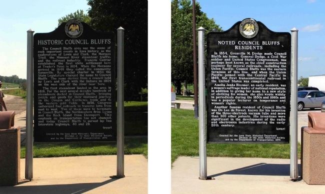 Historic Council Bluffs / Noted Council Bluffs Residents Marker image. Click for full size.