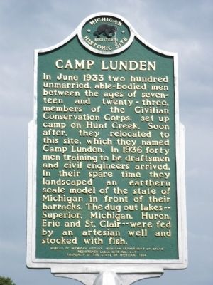 Camp Lunden Marker image. Click for full size.