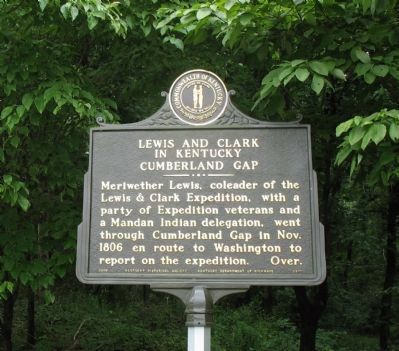 Lewis and Clark in Kentucky Cumberland Gap Marker image. Click for full size.