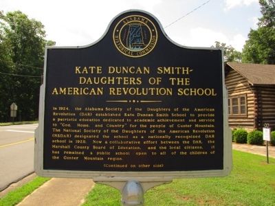 Kate Duncan Smith - Daughters of the American Revolution School Marker image. Click for full size.