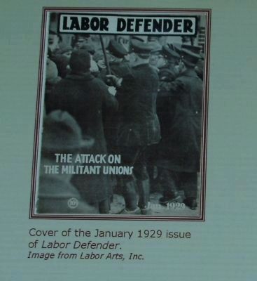 Cover of the 1929 issue of Labor Defender. image. Click for full size.