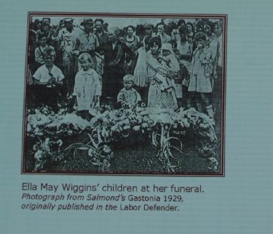 Ella Mae Wiggins' children at her funeral. image. Click for full size.