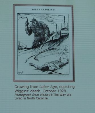 Drawing from Labor Age, depicting Wiggins' death, October 1929. image. Click for full size.