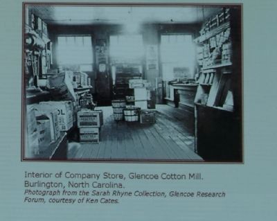 Interior of the Company Store, Glencoe Cotton Mill, Burlington, North Carolina image. Click for full size.