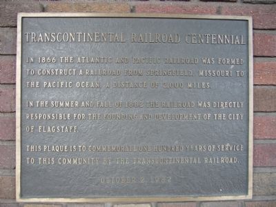 Transcontinental Railroad Centennial Marker image. Click for full size.