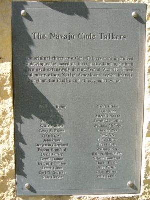 The Navajo Code Talkers Marker image. Click for full size.