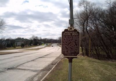 Janesville Plank Road Marker. Click for full size. Janesville Plank Road Marker image. Click for full size.