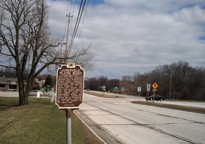 Janesville Plank Road Marker. Click for full size. Janesville Plank Road Marker image. Click for full size.