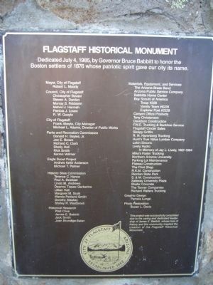 Flagstaff Historical Monument image. Click for full size.