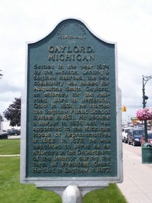 Gaylord, Michigan Marker image. Click for full size.