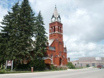 St. Mary's Catholic Church and Marker - from the southeast image. Click for full size.