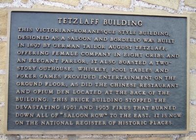 Tetzlaff Building Marker image. Click for full size.