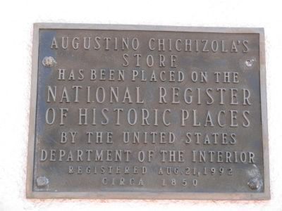 A. Chichizola Store NRHP Plaque image. Click for full size.