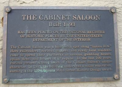 The Cabinet Saloon Marker image. Click for full size.